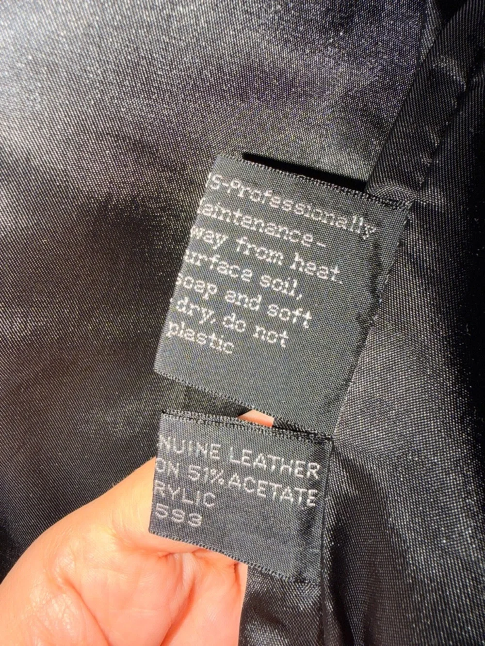 Members Only Black Leather Flight-Style Bomber Jacket‎ Classic Retro Biker M 42